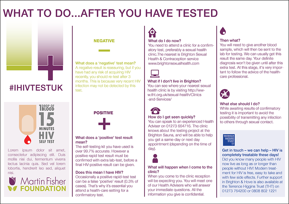 What to do after HIV self test 1